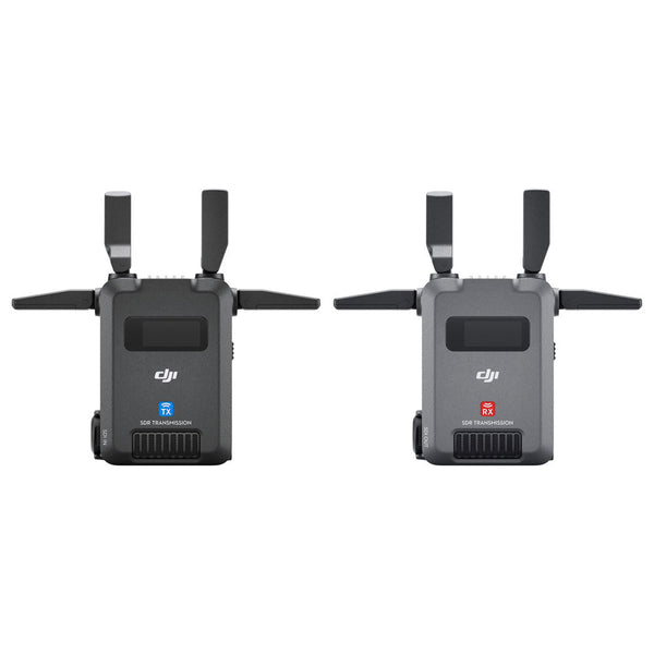DJI SDR Transmission Combo wireless video transmitter and receiver with foldable antennas and compact design