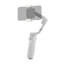 DJI OM Fill Light Phone Clamp with magnetic mounting and adjustable LED lighting on smartphone gimbal