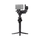 DJI RS 5 gimbal with touchscreen control, fine-tuning knobs, and electronic briefcase handle for professional stabilization