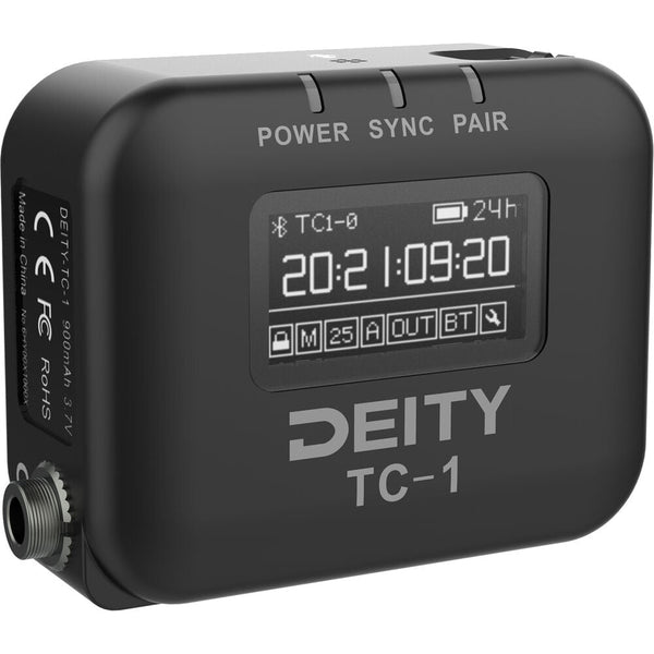 Deity TC-1 wireless timecode generator with LCD display and locking 3.5mm timecode port