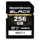 Delkin Black SDXC UHS-II V60 256GB memory card for professional photography and videography