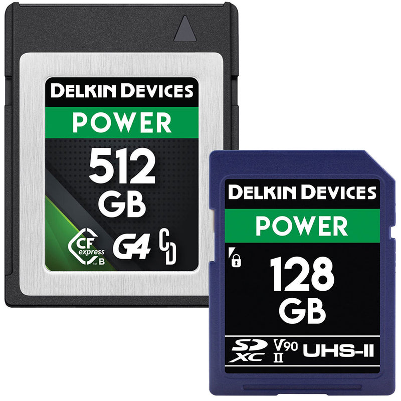 Delkin Devices Power Bundle - 512GB CFexpress Type B and 128GB SDXC