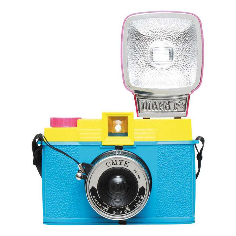 Diana F+ Camera CMYK Edition analogue camera with flash and colorful retro design