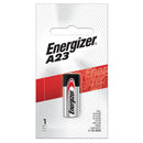 Energizer 23A alkaline battery in retail packaging for keyless entry and security devices