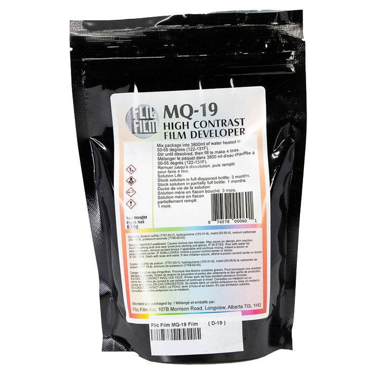 Flic Film MQ-19 high contrast black and white film developer pouch