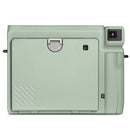 FUJIFILM Instax Wide 400 green instant camera back view with viewfinder and film door