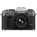 FUJIFILM X-T50 digital camera with XC15-45mm lens, Film Simulation dial, and compact design