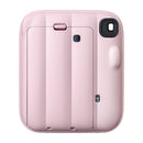 Pink camera back on a white background