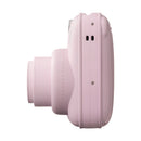 Pink camera on a white background