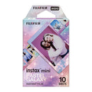 FUJIFILM Instax Mini Pastel Galaxy instant film with colorful clouds and stars border, 10 exposures