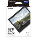 FUJIFILM Instax Wide Black Film instant photo film with black border, 10 sheets, compatible with Instax Wide cameras and Link Wide printer