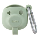 Green silicone protective case for instax PAL™ camera with metal carabiner clip