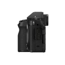 Side view of compact FUJIFILM X-S20 Body camera with textured grip and ports visible