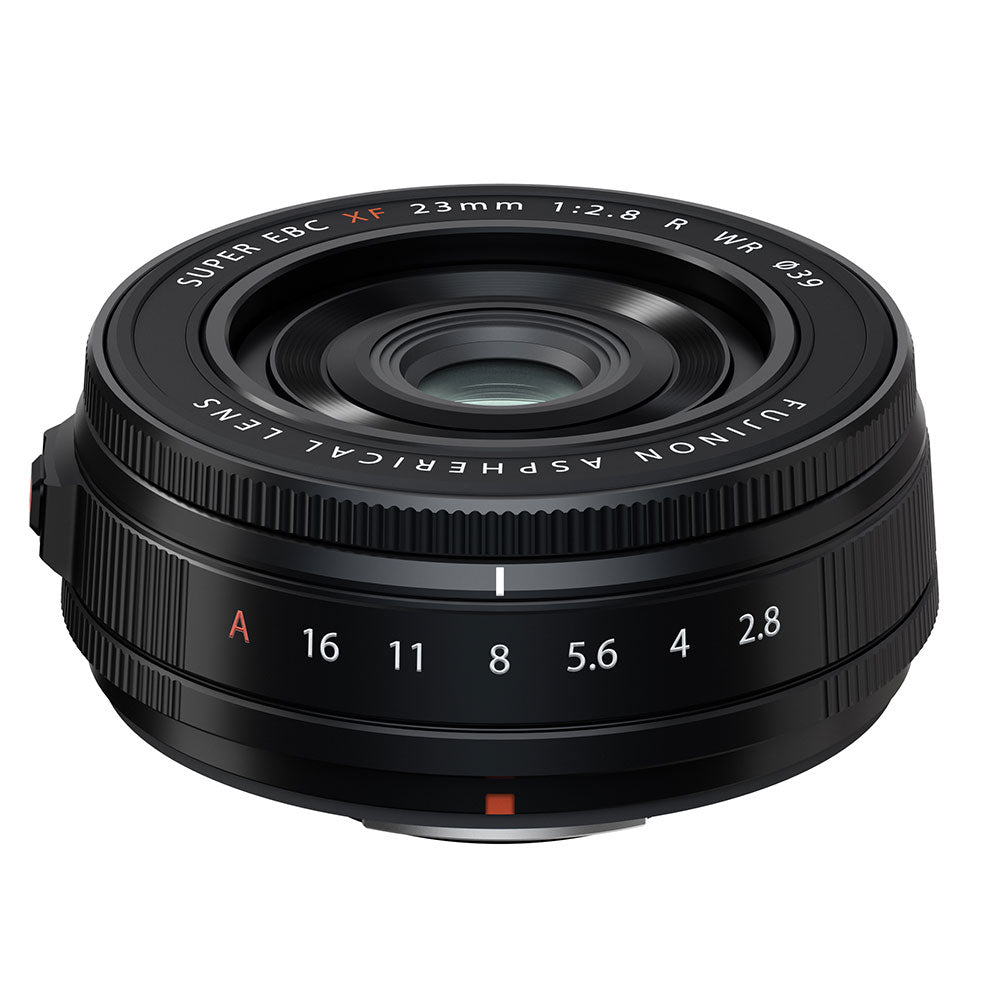 FUJIFILM XF 23mm f2.8 R WR compact weather-resistant camera lens with smooth bokeh and fast autofocus