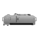 Top view of FUJIFILM X-M5 Body digital camera in silver color