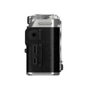 FUJIFILM X-M5 Body digital camera side view showing ports and textured grip design