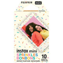 FUJIFILM Instax Mini Sprinkles Film pack with 10 exposures and colorful sprinkle borders for instant photos