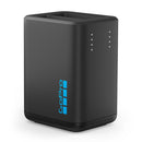 GoPro Dual Battery Charger for HERO13 with two simultaneous charging slots and LED status lights