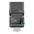 Godox iT32 Mini Flash with X5 TTL wireless flash trigger on camera hotshoe