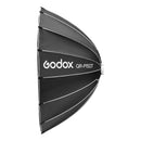 Godox QR-P150T quick release parabolic softbox for compact video lighting with Velcro diffuser and Bowens mount compatibility