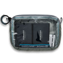 Gura Gear Et Cetera XS transparent pouch with YKK zipper and durable nylon holding Samsung SSDs