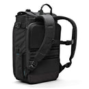 Gura Gear Kiboko City Commuter 18L+ black versatile backpack with rear access, airflow mesh, and Fidlock buckles