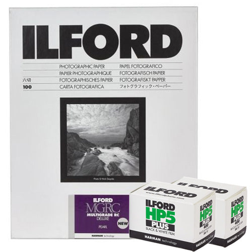 Ilford MGRC 8X10" Pearl with 2x Rolls of HP5 135-36 - 25 Sheets