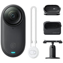 Insta360 GO3S compact 4K action camera with accessories and magnetic mount