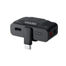 Insta360 Mic Pro 2TX 1RX wireless microphone system with customizable E-ink display and AI noise canceling
