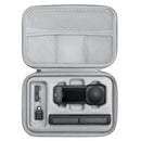 Insta360 X5 Carry Case with custom compartments for camera and accessories, gray protective storage case