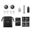 Insta360 dual lens replacement kit contents on a white background