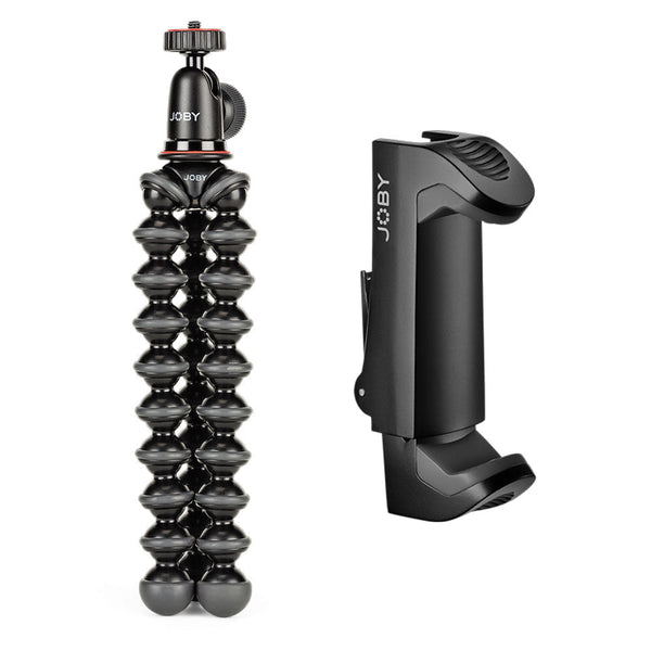 Joby Gorillapod Ballhead tripod with flexible legs and GripTight smartphone mount for compact cameras and smartphones