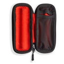 K-Tek Stingray Microphone case open showing red interior and black mesh sleeve for shotgun mics