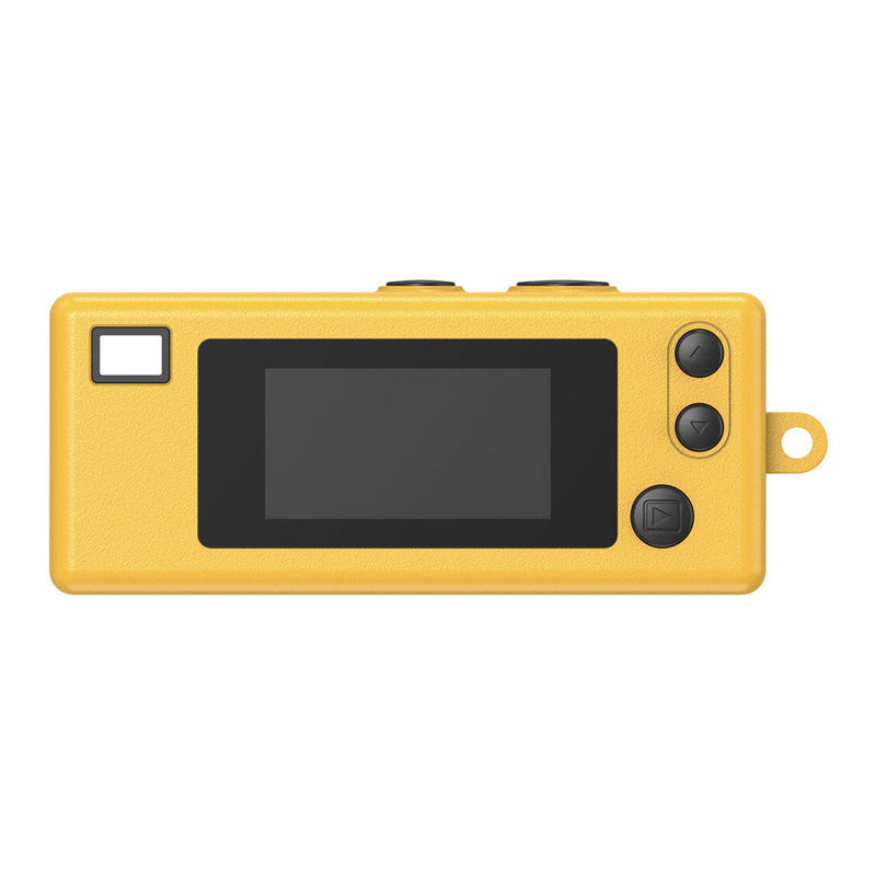 Kodak Charmera yellow keychain digital camera back view with screen and buttons