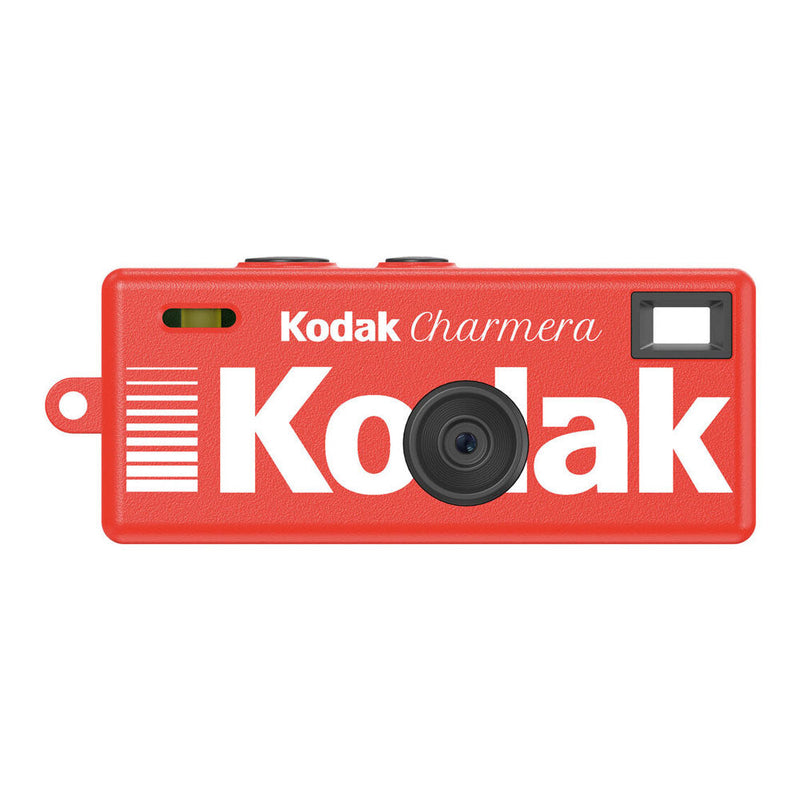 Kodak Charmera red keychain digital camera with retro design and wide-angle lens