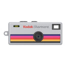 Kodak Charmera keychain digital camera with retro design and rainbow stripe detail