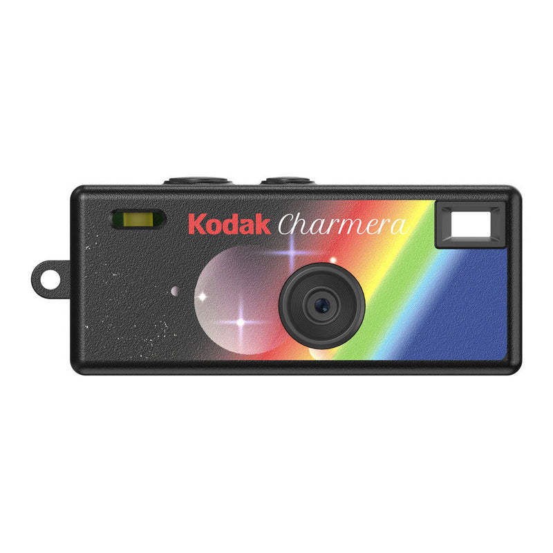 Kodak Charmera retro-inspired keychain digital camera with rainbow design and compact portable body