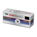 Kodak Charmera keychain digital camera in silver on a white background