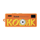 Kodak Charmera keychain digital camera in orange on a white background