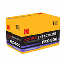 A box of Kodak Ektacolor Pro 800 35mm film on a white background