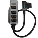 Kondor Blue 12v Metal 4-way D-Tap Hub with voltmeter and multiple mounting points