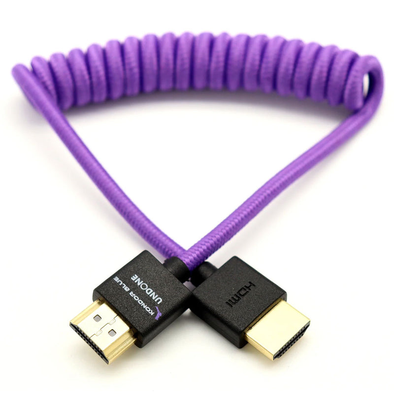 Kondor Blue Gerald Undone MK2 12-24" Coiled HDMI Cable (Purple)