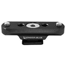 Kondor Blue NATO Rail to Hot Shoe Adapter black camera accessory with spring-loaded safety pins