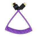 Gerald Undone MK2 purple coiled mini HDMI to full HDMI cable with nylon braid and 4K 60Hz support
