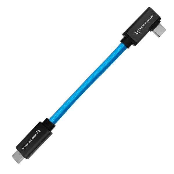 Kondor Blue Right-Angle USB-C Cable - 5"