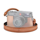 Leica Leather Strap made from high-quality vegetable tanned leather with adjustable lengths and removable lug protectors for Leica cameras