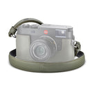 Leica leather camera strap with adjustable lengths and removable strap lug protectors