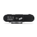 Top view of Leica M11-D camera showing matte black finish, ISO dial, and customized control layout