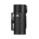 Leica M11-D compact full-frame digital camera side view with textured black body and lens mount