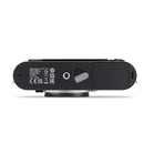 Bottom view of Leica M11-P camera showing connection ports and markings